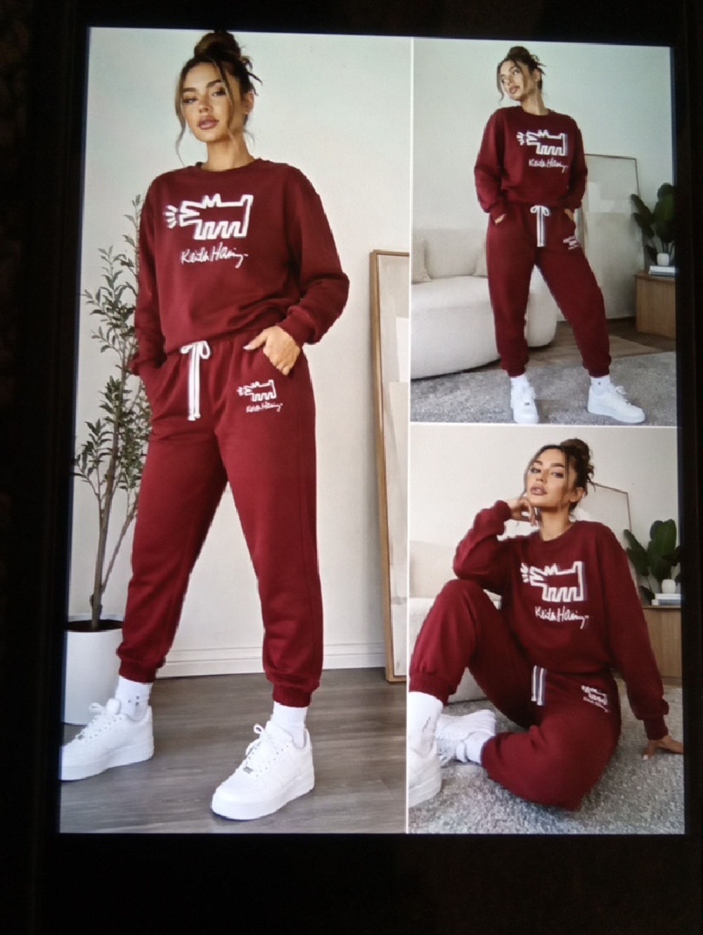 Keith Haring Barking Dog Womens Set 90s Artist Loungewear Arrends Size Large